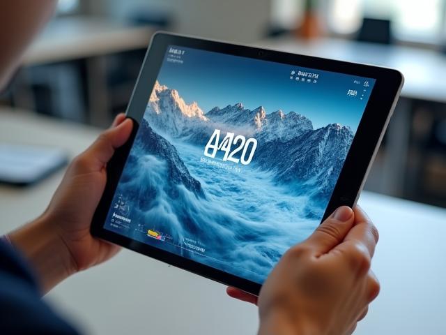 Interfaccia dell'app NimbusLearn mostrata su un tablet in classe
