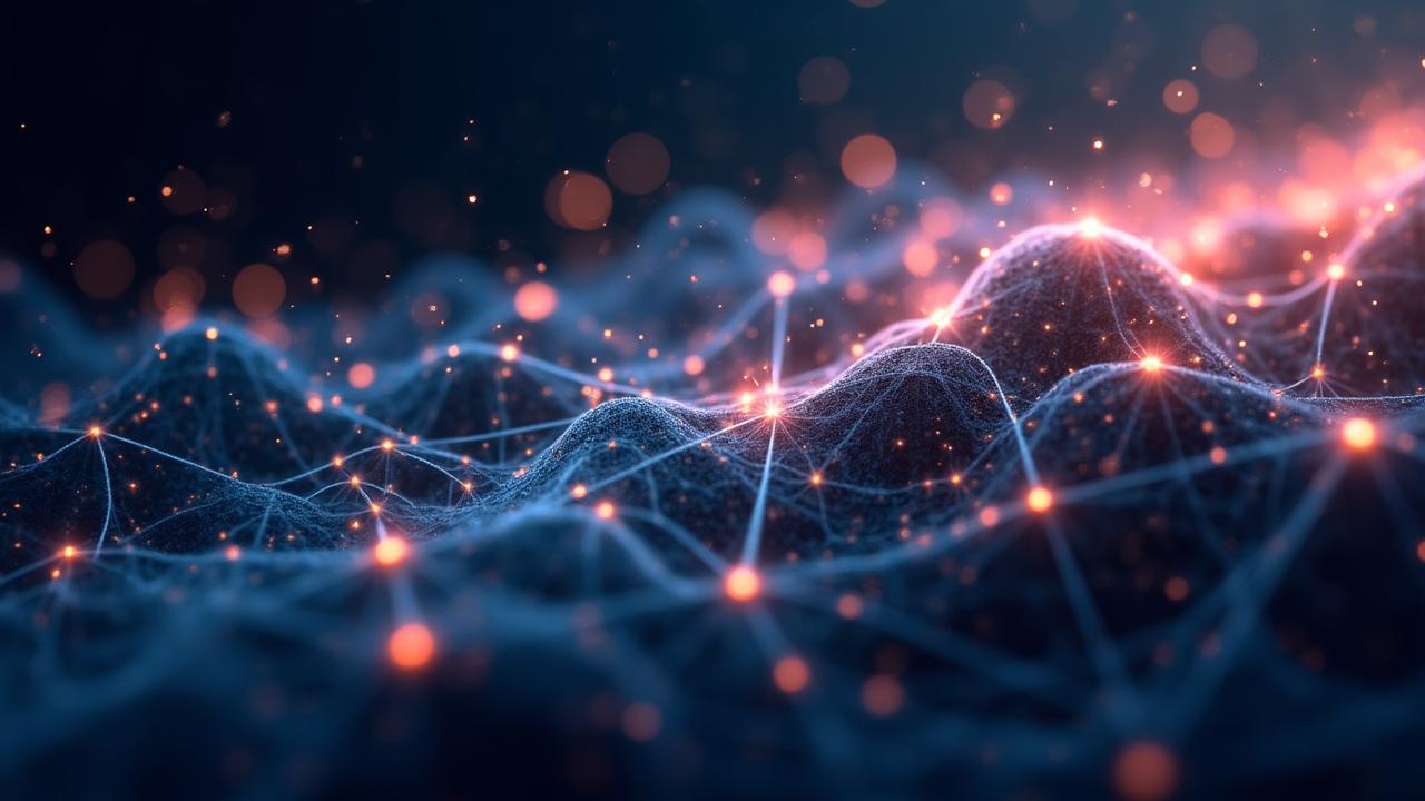 Visualizzazione di reti neurali che alimentano icone educative